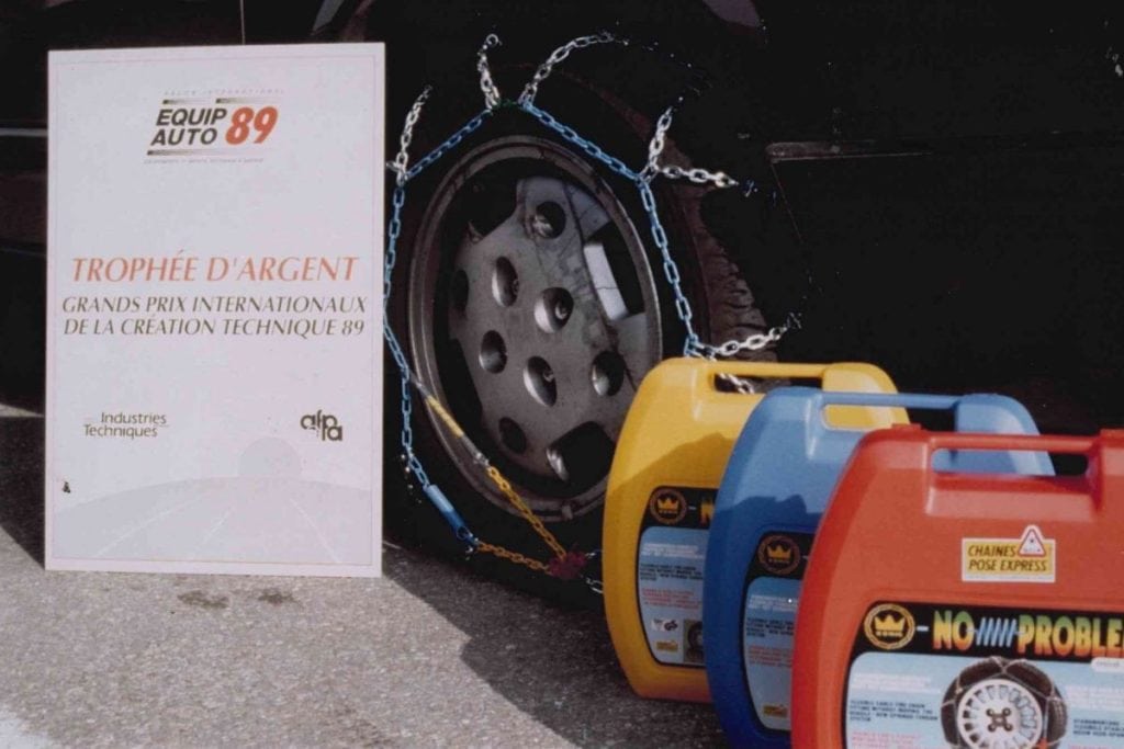 Silver Trophy International Grand Prix for Technical Creation 1989 König snow chains No Problem System
