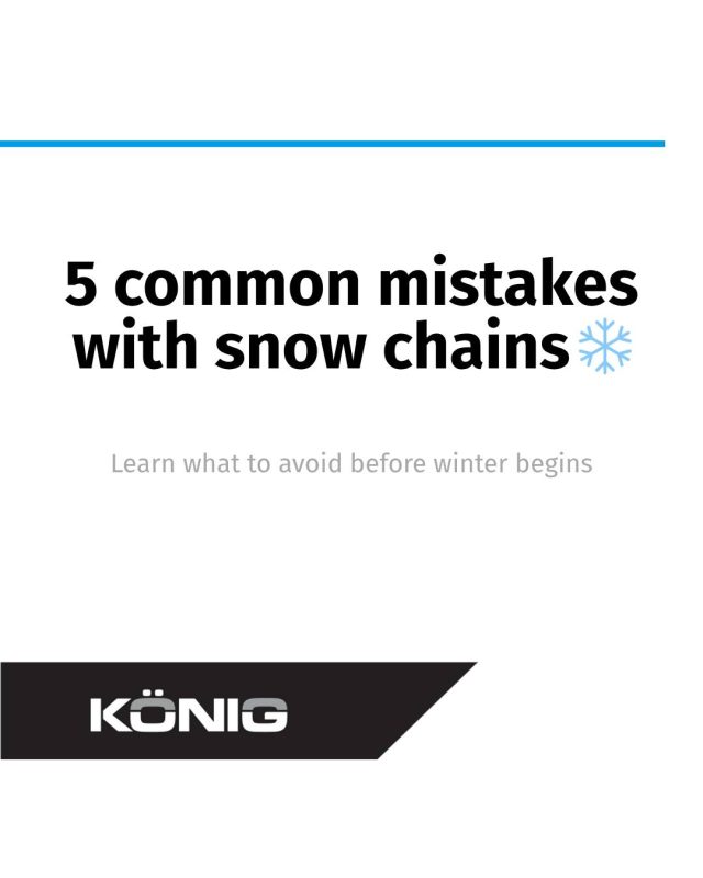 🇮🇹 Ti sembrano tutte uguali? ❄️
Ecco i 5 errori che vediamo più spesso quando si parla di catene da neve:
1️⃣ Misura errata
2️⃣ Montaggio sull'asse sbagliato
3️⃣ Scelta solo in base alla misura dello pneumatico
4️⃣ Nessuna prova
5️⃣ Prodotti non conformi

🔧 La soluzione? Usa il Configuratore König e fai un test a casa: ti farà risparmiare tempo quando serve.

📌 Salva il post: il 15 novembre scatta l’obbligo delle dotazioni invernali.

🇬🇧 Do they all look the same to you? ❄️
Here are the 5 mistakes we see most often when it comes to snow chains:
1️⃣ Wrong size
2️⃣ Fitted on the wrong axle
3️⃣ Chosen only by tyre size
4️⃣ No fitting test beforehand
5️⃣ Non-certified products

🔧 The solution? Use the König Configurator and try fitting them at home — it’ll save you time when it matters.

📌 Save this post: winter equipment becomes mandatory in many countries from 15 November.

#KönigChains #WinterReady #SnowChains #DrivingTips #Tyres #KönigSnowChians #CateneDaNeve
